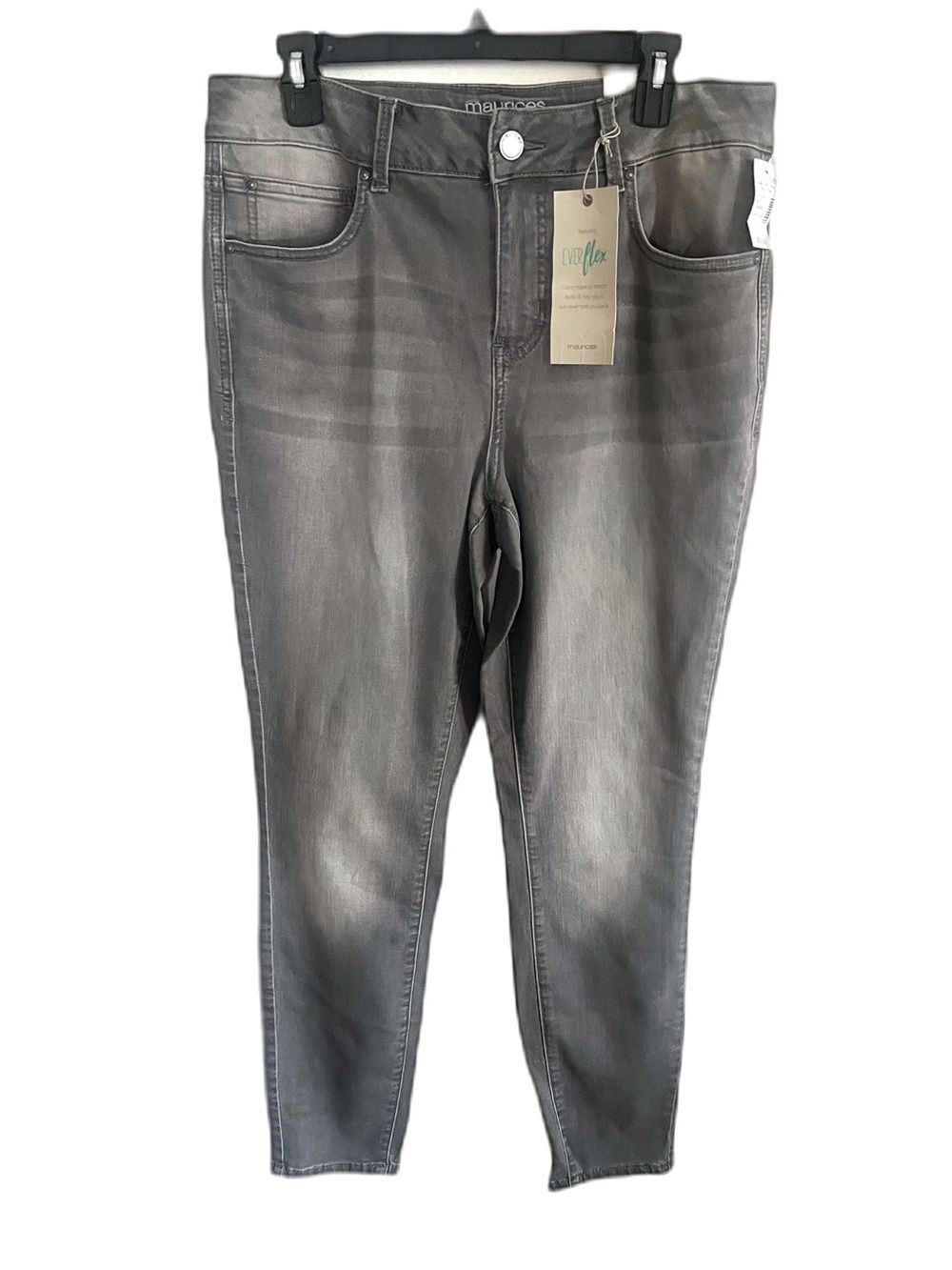 Maurices Ever Flex Women's Gray Slim Stretch Skinny Jeans Rock Alternative Edgey